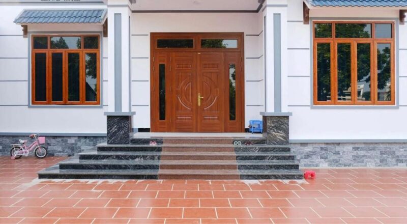 Lắp Đặt Cửa Thép Vân Gỗ Cẩm Mỹ